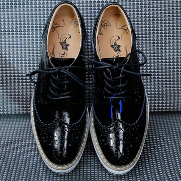 Shoes - Patent Leather Creeper Style Wingtips
